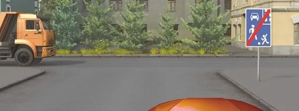 Дорожная ситуация: Вы обязаны уступить дорогу грузовому автомобилю: