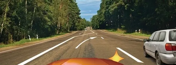 Дорожная ситуация: При перестроении на правую полосу в данной ситуации Вы: