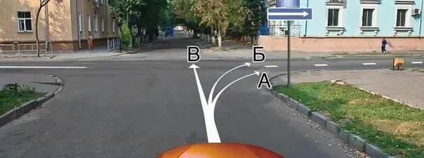 Дорожная ситуация: Вам можно продолжить движение: