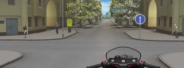 Дорожная ситуация: В какой из дворов Вам можно въехать в данной ситуации?