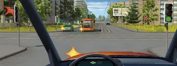 Дорожная ситуация: Кому Вы обязаны уступить дорогу при повороте налево?