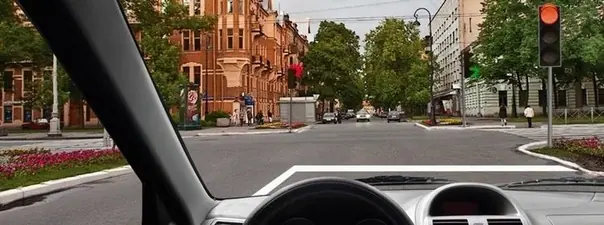 Дорожная ситуация: В каком месте Вы должны остановиться?