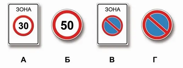 Дорожная ситуация: Действие каких знаков из указанных распространяется только до ближайшего по ходу движения перекрёстка?