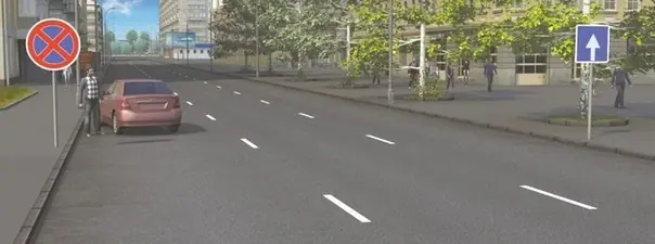 Дорожная ситуация: Обязан ли в этой ситуации водитель, остановившийся из-за неисправности, выставить знак аварийной остановки?