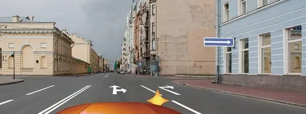 Дорожная ситуация: Как Вам следует поступить при повороте направо?