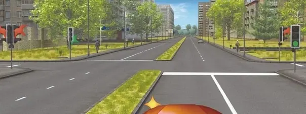 Дорожная ситуация: Вы намерены повернуть налево. Ваши действия?