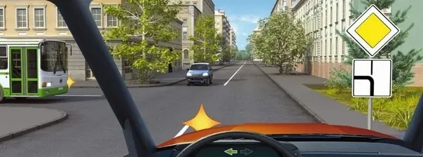 Дорожная ситуация: Кому Вы обязаны уступить дорогу при повороте налево?
