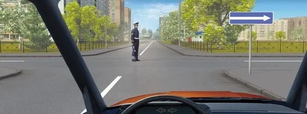 Дорожная ситуация: Вы имеете право двигаться: